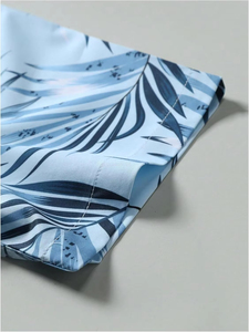 Nuevo Conjunto de Verano 2026 para Hombre, de 2 Piezas, Camiseta de Manga Corta y Pantalones Cortos, Tejido Oversize, 100% Algodón, Transpirable, de Secado Rápido, con Estampado de Hojas, Personalizado - Product Image 4