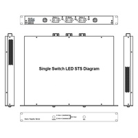 Commutateur de relais STS 25A monophasé monté en rack BVT 19 pouces double alimentation 1U 220VAC 16A Max. Commutateur industriel en métal 1U