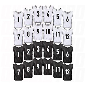 Maillots d'entraînement de football numérotés avec ceinture réglable pour jeunes et adultes - Product Image 1