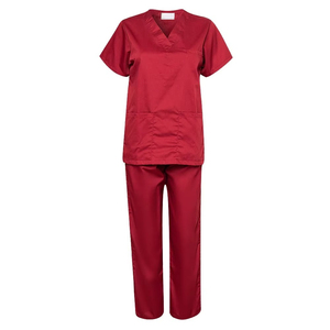 Trajes Médicos Antibacterianos de Tela Tejida de Algodón y Poliéster, Uniformes de Hospital Unisex de Protección Higiénica, Trajes para Doctores y Enfermeras - Product Image 1
