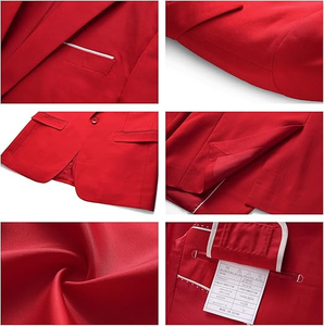 Blazer de Costume de Mariage Homme Grande Taille Simple Boutonnage Haute Qualité Coupe Slim Imperméable Coupe-Vent Anti-Plis Personnalisable - Product Image 5