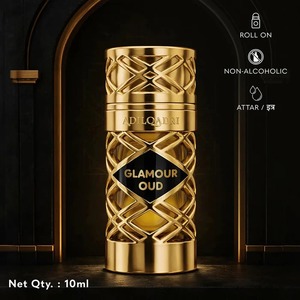 Parfum Attar Oud Glamour en roll-on 10 ml, non alcoolisé, aux notes fruitées, boisées, d'agrumes, fraîches, longue tenue, parfum unisexe - Product Image 3
