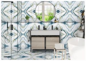 กระเบื้องพอร์ซเลนทันสมัยขนาด 60x120 ซม. 600x1200 มม. 24x48 นิ้ว ผิวมันเงา รูปแบบขนาดใหญ่ เหมาะสำหรับตกแต่งภายในระดับพรีเมียม - Product Image 4