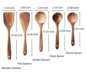 Utensilios para Ensaladas Ecológicos Aptos para Lavavajillas, Modelo Nuevo, Hechos en India para el Hogar y la Cocina - Product Image 5