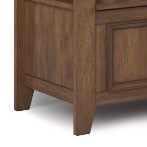 Amherst Rustic Natural Aged Brown <b>Entryway</b> Storage <b>Bench</b> - Product Image 4