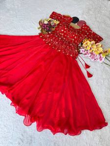 Salwar Kameez Patiyala en soie tendance style Bollywood pour femme, avec broderie en Georgette, séchage rapide, toutes saisons, idéal pour les fêtes - Product Image 6