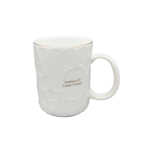 Luxury Bellezza Mozzafiato Ceramic Mug with Gift Box Gold Rim Embossed Porcelain Coffee <b>Cup</b> <b>Set</b> for Business Gift - Product Image 2