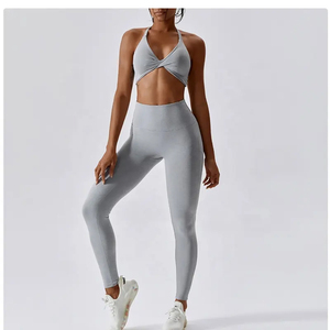 Leggings de Compresión al por Mayor para Mujer, Leggings Deportivos Elásticos de Cintura Alta con Efecto Levanta Glúteos, Pantalones de Yoga Color Nude - Product Image 5