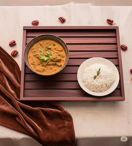 Ensemble de plateaux en bois de Sheesham de qualité supérieure, faits à la main, style rustique indien, plats de service écologiques, vaisselle en bois pour la cuisine et la salle à manger - Product Image 6