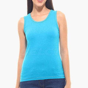 Vêtements de sport sans manches, nouveau style, débardeur femme en stock, matière coton et polyester, débardeur femme - Product Image 1