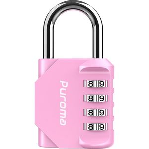 Lucchetto a Combinazione a 4 Cifre Impermeabile Rosa per Armadietti, Palestra, Recinzioni, Cassette degli Attrezzi, Cancelli, Depositi - Prodotto Durevole - Product Image 1