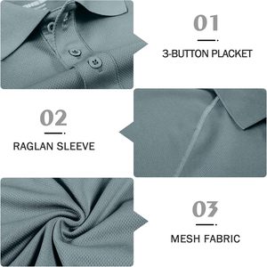 Camiseta para Hombre, Premium, de Spandex/Poliéster, Manga Corta, con Logotipo Bordado Personalizado, Sólida, Ecológica, para Golf, al por Mayor - Product Image 5