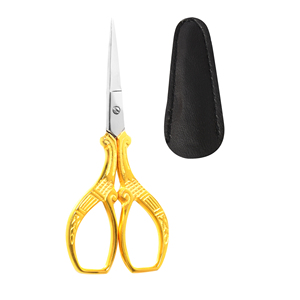 Ciseaux à cuticules brodés style professionnel en acier inoxydable à lame droite, design spécial, meilleurs ciseaux de manucure pour le soin des ongles - Product Image 4