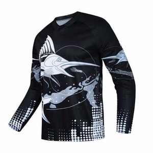 เสื้อเชิ้ตตกปลาแขนยาวผู้ชาย ลายปลาบลูมาร์ลิน UPF 50 ป้องกันรังสียูวี โพลีเอสเตอร์ สำหรับกิจกรรมกลางแจ้ง - Product Image 3