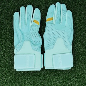 Men's Pro-Style Long Cuff Baseball Batting Gloves Premium Cabretta Leather Palm Superior Grip <b>Hook</b> Loop Closure Customizable - Product Image 2