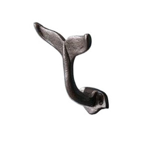 Ganchos de Metal de Hierro Fundido Negro Puro, Estilo Industrial Vintage, Diseño de Cola de Pez Pequeña, Acabado Liso - Product Image 3