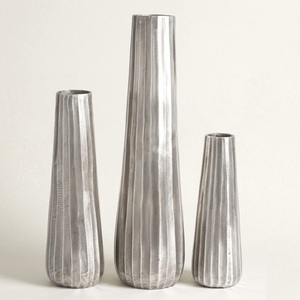 Luxury Handcrafted Silver Metal <b>Tree</b> Trunk Vase Set Aluminum Flower Pots for Modern Home and Wedding <b>Tabletop</b> Decoration - Product Image 4