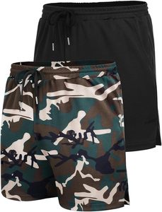 Shorts pour hommes en tissu Oxford de qualité supérieure, taille haute élastique avec cordon de serrage, confortables, légers, séchage rapide, écologiques - Product Image 1