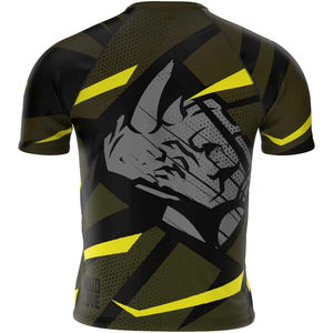 Camiseta Deportiva de Manga Corta para Hombre, Negra, de Secado Rápido, de Poliéster, con Estampado Gráfico de Suciedad y Logotipo Frontal, para Adultos - Product Image 6
