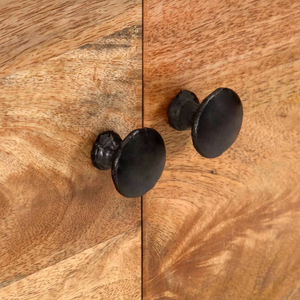 ตู้เก็บของ3ลิ้นชักทำจากไม้ธรรมชาติกรอบโลหะเคลือบผงสีดำเคลือบด้วยไม้มะม่วงเนื้อแข็ง - Product Image 4