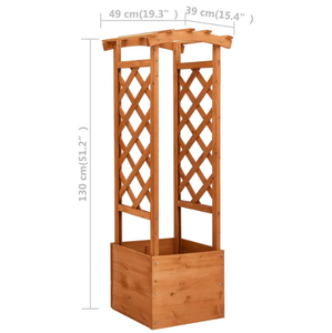 กระถางต้นไม้ไม้สูงพร้อมโครงตาข่ายตกแต่งสำหรับปลูกดอกไม้แบบเลื้อย ปลูกแนวตั้งสำหรับใช้ในพื้นที่กลางแจ้ง จากเวียดนาม - Product Image 4