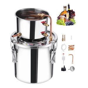 Distillatore di Alcol in Acciaio Inox da 3 Galloni/11,4 L con Serpentina in Rame, Kit per Fermentazione e Distillazione Domestica - Product Image 1