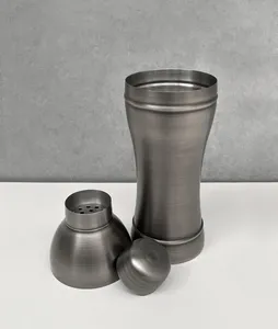 Bulk Antique Grey Stainless Steel Cocktail Shaker with Strainer Lid <b>Bar</b> <b>Tool</b> for Professional Bartenders Drink Mixer for Home - Product Image 3