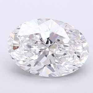 Diamant de laboratoire ovale de 3,52 carats D VVS2, polissage excellent, certifié, écologique, pierre précieuse synthétique pour bague de fiançailles - Product Image 1