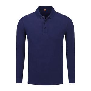 2025 New Hot Selling Custom Men's High Quality 100% Cotton <b>Long</b> <b>Sleeve</b> for Polo <b>Shirts</b> Plain Solid Pattern <b>Golf</b> <b>Shirt</b> - Product Image 1
