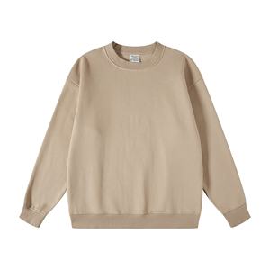 Sudadera de Cuello Redondo para Hombre, Estilo Casual, Oversize, 100% Algodón, 330 Gramos, Hombros Caídos, Ropa Urbana, Venta al Por Mayor, Alta Calidad - Product Image 1