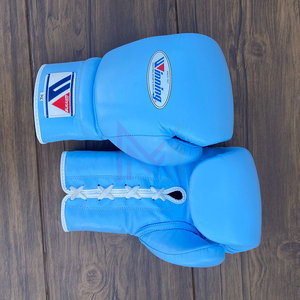 Guantes de Boxeo Profesionales Hechos a Medida, de Primera Calidad, con Cordones, para Competencia y Sparring, de Cuero Genuino, Ligeros - Product Image 5