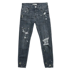 Jeans en denim coupe droite pour hommes en gros Pantalon classique en coton confortable délavé bleu Prix d'usine bas quantité minimale de commande OEM - Product Image 3