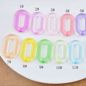 Décoration murale artisanale en résine, style moderne, maillons grands et épais, mélange de couleurs, design punk, chaîne longue multi-pièces - Product Image 1