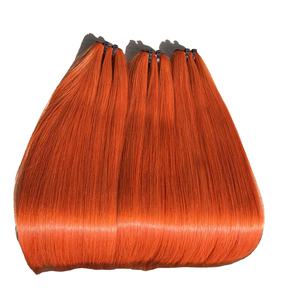 Extensiones de cabello de color naranja y jengibre, extensiones de cabello humano virgen liso natural de VQ Company - Product Image 3
