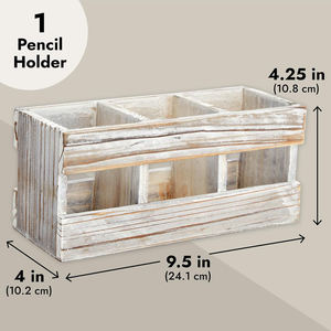 <b>Rustic</b> Wooden Pen Stand Organizer for Pens, Pencils, Markers, and <b>Office</b> Accessories - Product Image 5