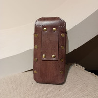 Nouveau étui de téléphone en cuir personnalisé étui de téléphone en cuir repoussé couverture de téléphone portable occidentale en cuir gravé Cowboy ceinture portefeuille pour lui