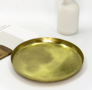 Contemporary Golden Metal Eco-Friendly <b>Tray</b> Sustainable Plate Dish Home Decor Dresser Decorative <b>Trays</b> Key Trinket <b>Candle</b> <b>tray</b> - Product Image 1