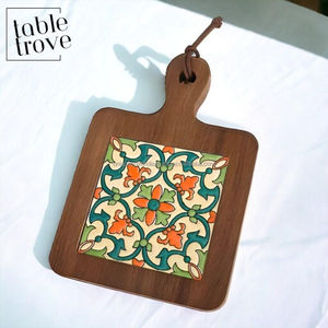 Juego de Platos de Servir Modernos de Madera Esmaltada, Ecológicos, Duraderos, Decorativos para Cocina, Comedor, Té, Café y Aperitivos - Product Image 3