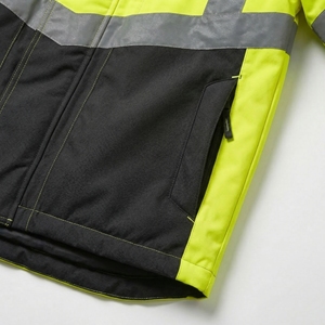 Chaqueta de Seguridad con Capucha de Alta Visibilidad |   Chaqueta Reflectante Amarilla y Negra, Impermeable |   Fabricante de Ropa de Seguridad Personalizada OEM - Product Image 3