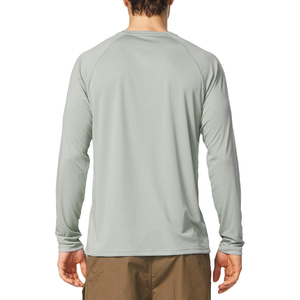 Haut de sport unisexe à manches longues gris clair, séchage rapide, respirant, en polyester écologique, pour adulte, protection UPF50+ - Product Image 2