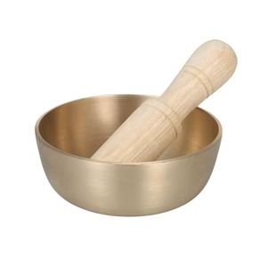 Cuenco Tibetano de Latón para Yoga, Cuenco Religioso, Cuenco Budista con Mazo de Madera, Precio Razonable - Product Image 3