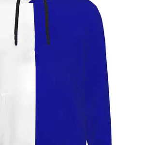 Sweat-shirts B2B personnalisables avec logos bleus et blancs pour sororités et fraternités, en molleton de coton, décontractés, pour l'automne, coupe classique, avec poches - Product Image 2