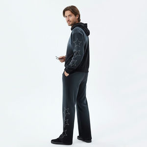 2 Piece <b>Set</b> Custom logo Vintage Fleece Acid Washed Hoodie and Jogger Heavyweight Streetwear Tracksuit Hoodie and <b>Sweatpants</b> <b>Sets</b> - Product Image 4