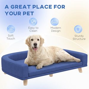 Divano Letto per Cani Blu con Cuscino Lavabile per Cani e Gatti di Taglia Grande, Letto Perfetto per Animali Domestici - Product Image 6