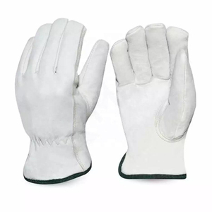 Guantes de Trabajo Vantrex Industries de Cuero Vacuno Blanco Resistentes al Calor ANSI/ISEA Nivel de Corte 1 Sin Orificio para el Pulgar para Trabajos de Construcción - Product Image 2