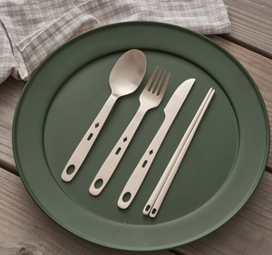 Ensemble de couverts biodégradables NOBBAN en CPLA, couteau, fourchette, cuillère, baguettes, ustensiles jetables pour hôtel, restaurant, fête, camping - Product Image 2