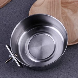 Mangeoire à oiseaux en acier inoxydable de qualité supérieure, portable, suspendue, anti-morsure, écologique, 200 ml, gamelles et mangeoires pour oiseaux - Product Image 4