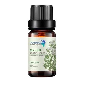 Huile essentielle de myrrhe AARNAV 10 ml 100 % pure, distillée à la vapeur, feuilles séchées d'Inde pour l'aromathérapie - Product Image 1