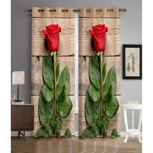 Cortina de Poliéster con Estampado Floral de Lujo, 122 x 274 cm, Ignífuga y Opaca, con Ojales, Lista para Usar en Hogares, Hoteles y Cafeterías - Product Image 2
