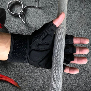<b>Half</b> Finger Gym Gloves With Adjustable Wrist Strap Non <b>Slip</b> Breathable Gym Gloves for Weight Lifting Unisex Fitness Training - Product Image 6